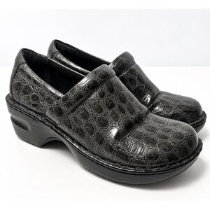 B.O.C. Born Clogs Womens 6.5 Croc Embossed Slip On Platform Shoes Nurse Teacher